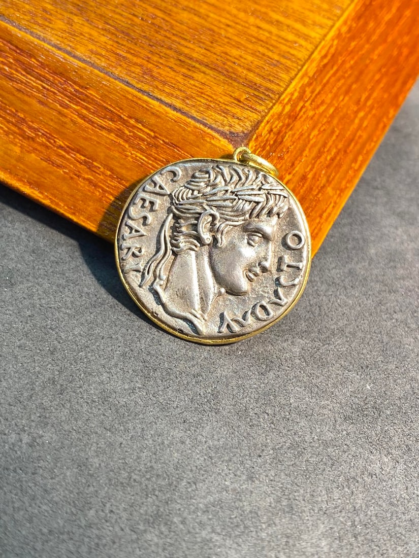 s925 silver ancient coin pendant (1 of 4)