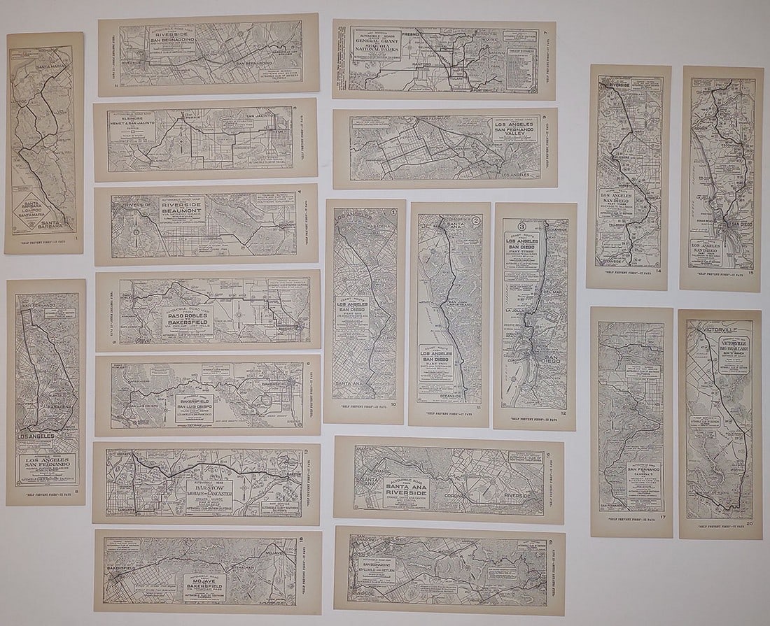 Route Maps [Santa Barbara, San Diego, Bakersfield & Los Angeles Vicinity] (1 of 1)