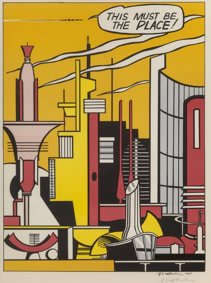 ROY LICHTENSTEIN THIS MUST BE THE PLACE PRINT: Roy Lichtenstein this must be the Place Print measuring at 16x21.5 inches Reserve: $60.00 Shipping: Domestic: Flat-rate of $35.00 to anywhere within the contiguous U.S. International: Foreign shipping