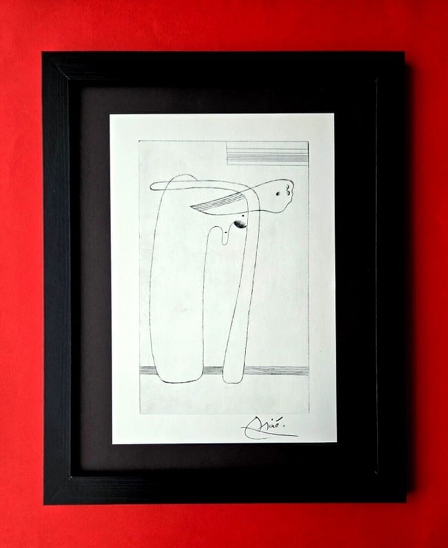 Joan Miro | Vintage 1958 Signed Colorful Print | Mounted and Framed Buy Now!! (1 of 1)
