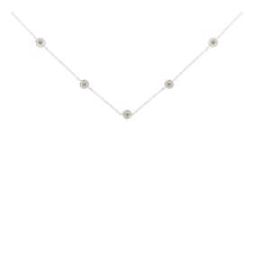 Sterling Silver Diamond Station Necklace (1/2 cttw, I-J Color, I1-I2 Clarity)