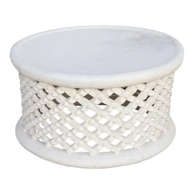 Painted White African Spider Coffee Table