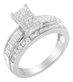 10KT White Gold Diamond Composite Ring (1 cttw, H-I Color, SI2-I1 Clarity)