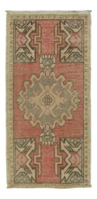1940s Light Pink Turkish Mat, 1'8'' X 3'2''