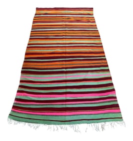 Moroccan Vintage Flat-Weave Kilim Rug North Africa