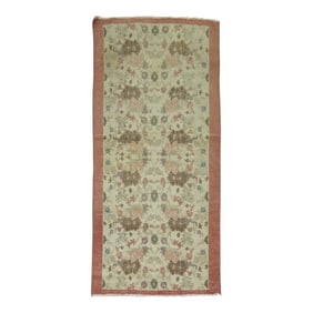 Vintage Turkish Floral Runner, 3'6'' X 7'