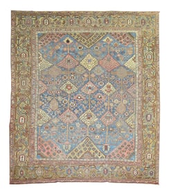 Light Blue Antique Heriz Rug, 9'4'' X 11'