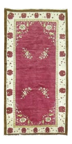 Vintage Wine Color Turkish Rug, 4'2'' X 7'2''