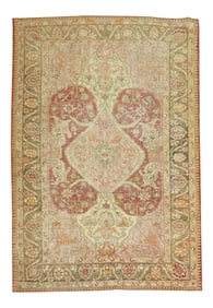 Traditional Shabby Chic Turkish Rug, 7'1'' X 9'11''