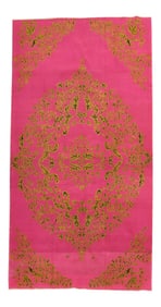 20th Century Bright Fuchsia Turkish Hand Knotted Rug