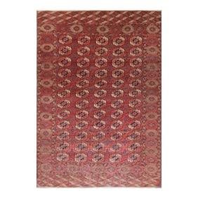 Mid 19th Century Antique Turkoman Tekke Main Rug