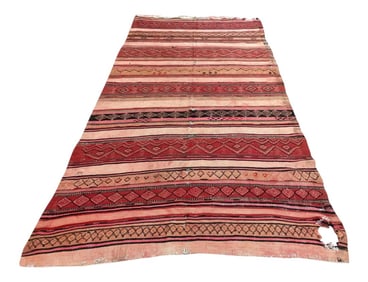 Moroccan Vintage Kilim Tribal Rug, circa 1960's