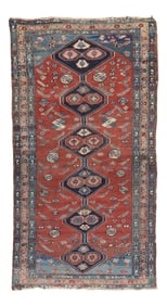 Tribal Rustic Antique Small Runner Rug , 3'4'' X 6'3''