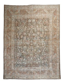 19th Century Antique Tree Motif Rug, 9'10'' X 14'4''