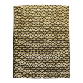Black and Yellow Turkish Deco Rug, 7'1'' X 10'2''
