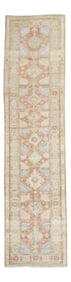 1910s Terracotta Light Antique Runner, 3 X 14'3''