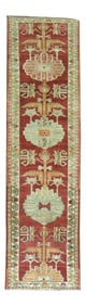 Red Turkish Anatolian Runner, 2'9'' X 13'7''