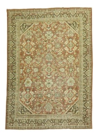 Traditional Rust Room Size Antique Rug, 8'11'' X 12'3''