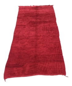 Vintage Red Tribal Moroccan Rug