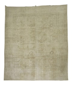 Neutral Beige Brown Antique Rug, 11'2'' X 14'3''