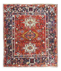 Early 20th Century Antique Persian Karaja/ Heriz Rug