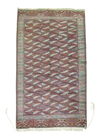 Vintage Turkeman Rug, 6'4'' X 10'10''