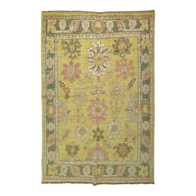 Yellow Turkish Oushak, 5'10'' X 7'10''