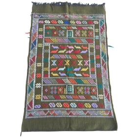 1980s Vintage Moroccan Berber Rug