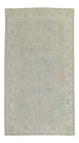Pale Vintage Turkish Oushak, 4'10'' X 8'