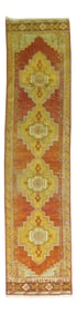 1950s Umber Narrow Turkish Runner, 2' X 9'5''