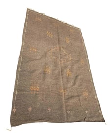 Moroccan Vintage Flat-Weave Brown Rug