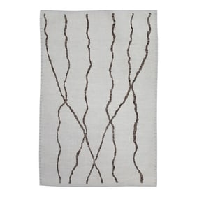 Early 21st Century Beige & Brown 21st Century Modern Moroccan Style Wool Rug 8'9" X 12'9"