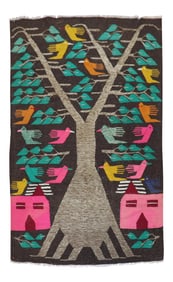 Pictorial Kilim, 3'2''x 4'8''