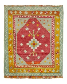 Vintage Turkish Tulu Shag Rug, 3'6'' X 3'10''