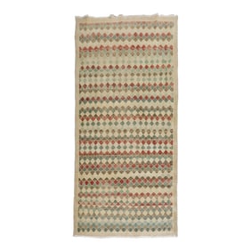 1950s Abstract Turkish Deco Rug, 4 X 8'7''