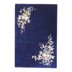 Vintage Mid Century Art Deco Chinese Rug 6' X 9'