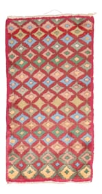 Turkish Deco Scatter Rug, 2'1'' X 4