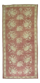Soft Red Turkish Gallery Rug, 6'1'' X 13'4''