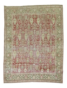 Shabby Willow Tree Antique Rug, 7'3'' X 9'11''