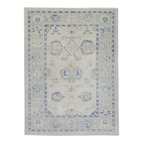 Modern Turkish Oushak Rug 6'2" x 8'8"