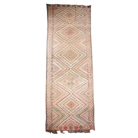 1960s Vintage Tuareg Moroccan Tribal Runner Rug