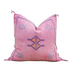Thulian Moroccan Silk Rug Pillow