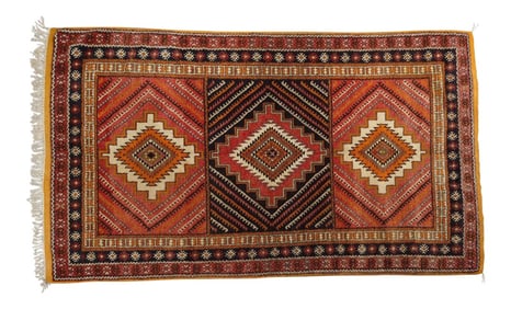1960s Moroccan Vintage Berber Rug