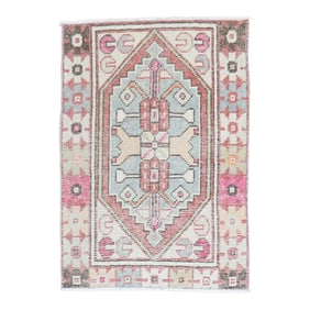 Pink Turkish Rug, 2'7'' X 3'7''