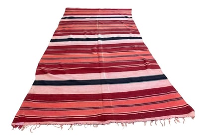 Moroccan Vintage Flat-Weave Tribal Kilim Rug