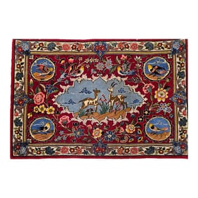 Late 20th Century Tabriz Pictorial Rug