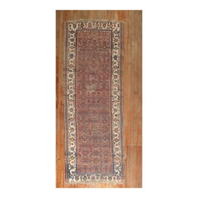 Distressed Antique Persian Bidjar Runner, 3'3'' X 9'3''