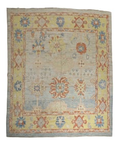Vintage Turkish Oushak, 8'3'' X 9'5''