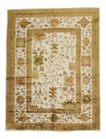 Traditional Turkish Angora Wool Rug, 8'2'' X 10'3''