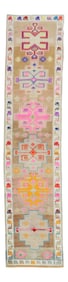 Colorful Turkish Runner, 2'8'' X 12'7''
